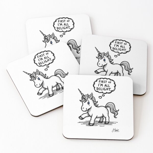 Item preview, Rolling Eyes Unicorn Tattoo Flash - Sarcastic Delight designed and sold by Qubivibe.