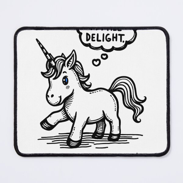 Item preview, Rolling Eyes Unicorn Tattoo Flash - Sarcastic Delight designed and sold by Qubivibe.