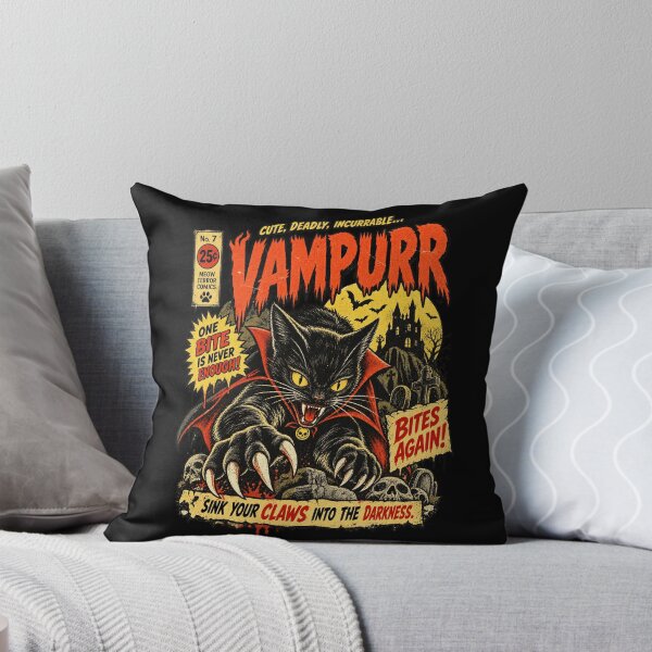 Item preview, Vampurr Cute Deadly Vampire Cat Horror Comic Book Design designed and sold by TheHellIWontSh.