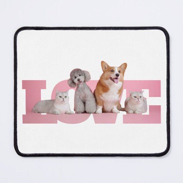 Item preview, Cute Pets Love Typography with Cats and Dogs designed and sold by SmallDart Creations.