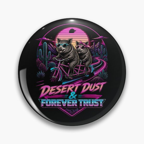 Item preview, Javelina Couple – Desert Dust & Forever Trust – Retro Southwest designed and sold by Art-Arcade6.