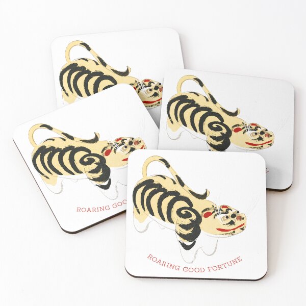 Item preview, Roaring Good Fortune - Cute Japanese Hariko Tiger Sticker designed and sold by NippoKappo.