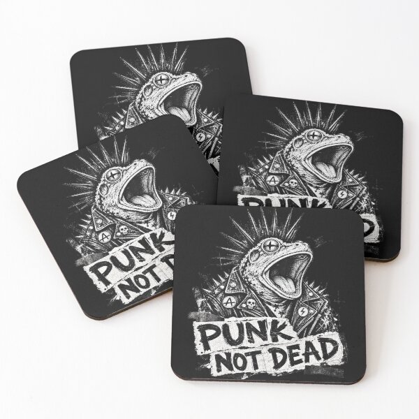 Item preview, Punk Not Dead Spiked Frog Leather Jacket Metal Punk Grunge Art designed and sold by Yellowriversss.