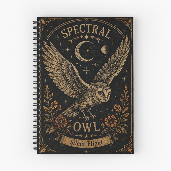 Item preview, Spectral Owl Silent Flight Vintage Gothic Celestial designed and sold by Modern Antique Atelier .
