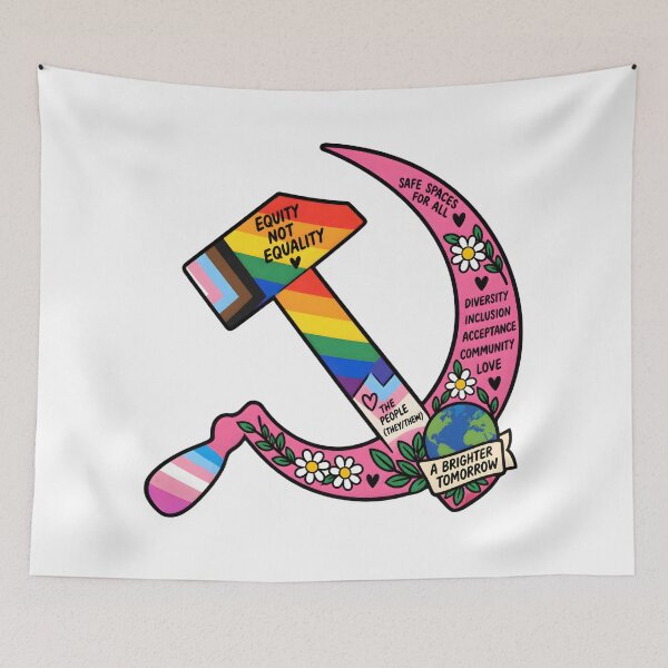 Item preview, Rainbow Hammer and Sickle designed and sold by RockyWords.
