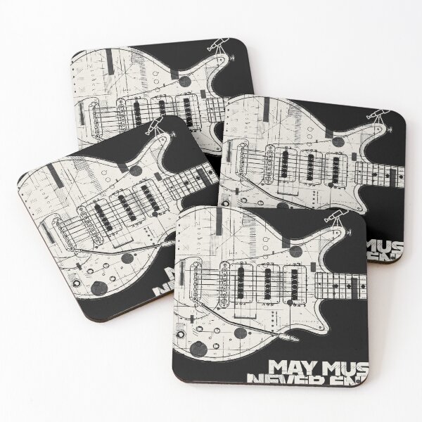 Item preview, May Music Never Ends – Technical Guitar Blueprint designed and sold by Bulografik.