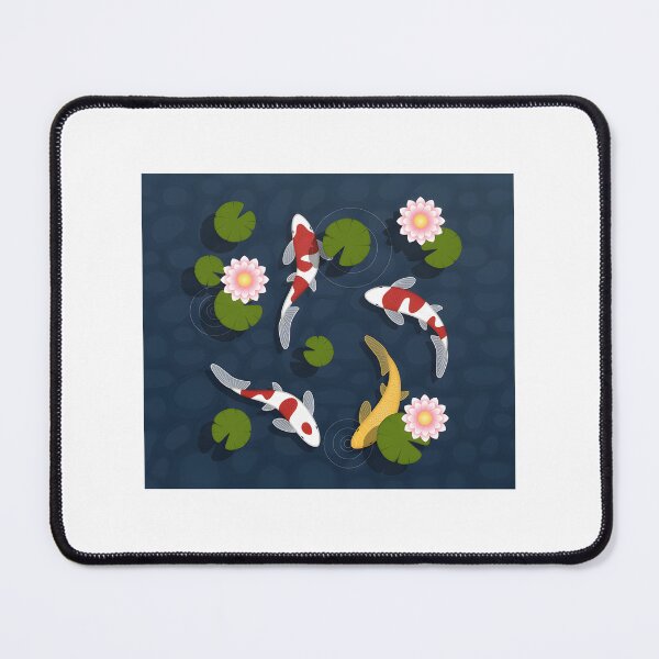 Item preview, Japanese Koi Fish Pond Duvet Cover with Traditional Water Garden Design designed and sold by Sobrio.