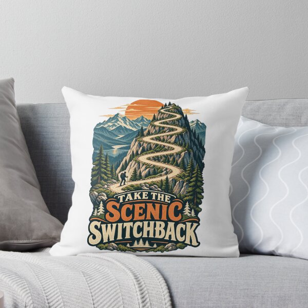 Aperçu de l'œuvre Take the Scenic Switchback Hiker Shirt créée et vendue par TeeEnigmaa.