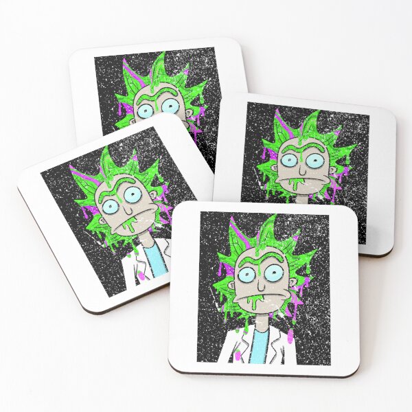 Item preview, Zombie Rick Fan Art  Rick and Morty Horror Art  Neon Slime Rick Sticker Oversized designed and sold by gotoworkea.