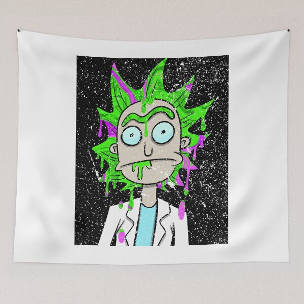 Item preview, Zombie Rick Fan Art  Rick and Morty Horror Art  Neon Slime Rick Sticker Oversized designed and sold by gotoworkea.