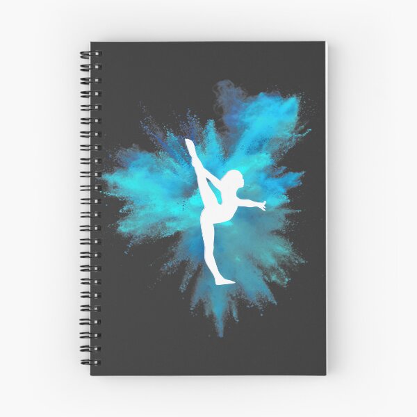 Item preview, Dynamic Gymnast Silhouette with Blue Explosion Background Artwork designed and sold by Sobrio.