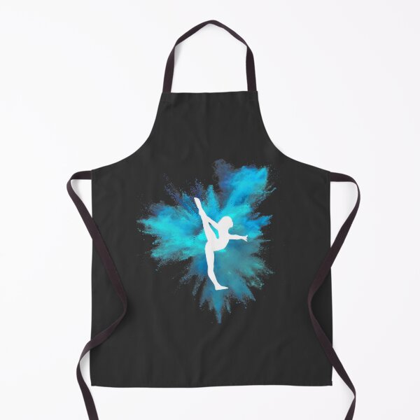Item preview, Dynamic Gymnast Silhouette with Blue Explosion Background Artwork designed and sold by Sobrio.