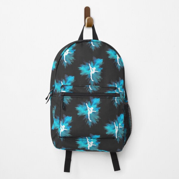 Item preview, Dynamic Gymnast Silhouette with Blue Explosion Background Artwork designed and sold by Sobrio.