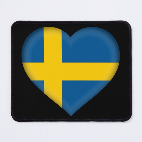 Item preview, Swedish 3D Flag Heart National Symbol for Expat Style designed and sold by YAZ.
