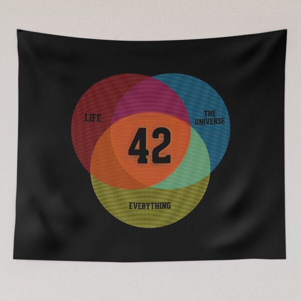 Item preview, Venn Diagram Life The Universe  Everything designed and sold by alarkwtoppin.