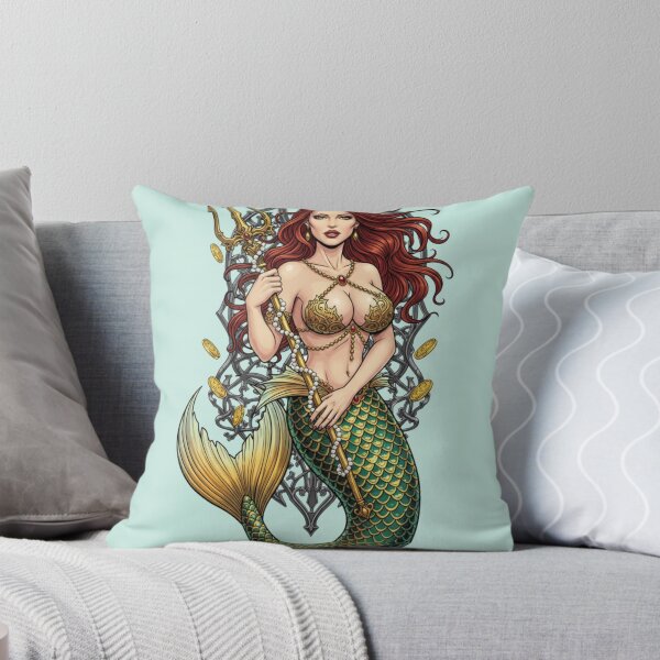 Item preview, Siren Mermaid - Dark Egyptian Goddess Tattoo Art designed and sold by Golden_Pixel_Paper.