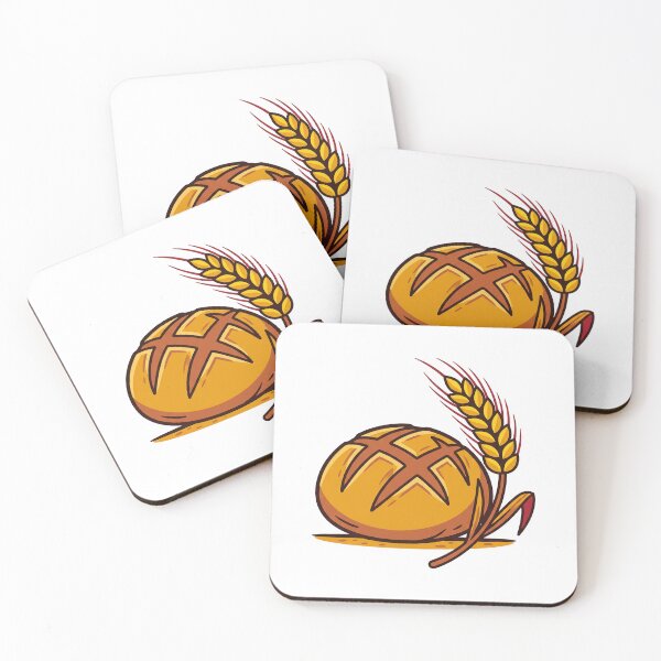 Item preview, Artisan Bread Loaf and Wheat Illustration designed and sold by seunghus.
