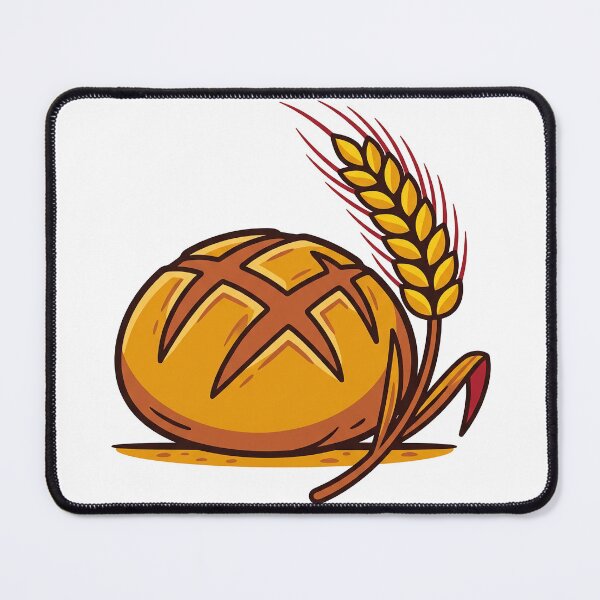 Item preview, Artisan Bread Loaf and Wheat Illustration designed and sold by seunghus.
