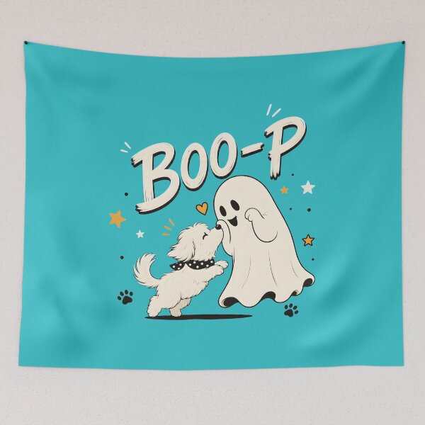 Item preview, Ghost Boops Dog Nose Cute Halloween Pet Art designed and sold by OlyvieArt.