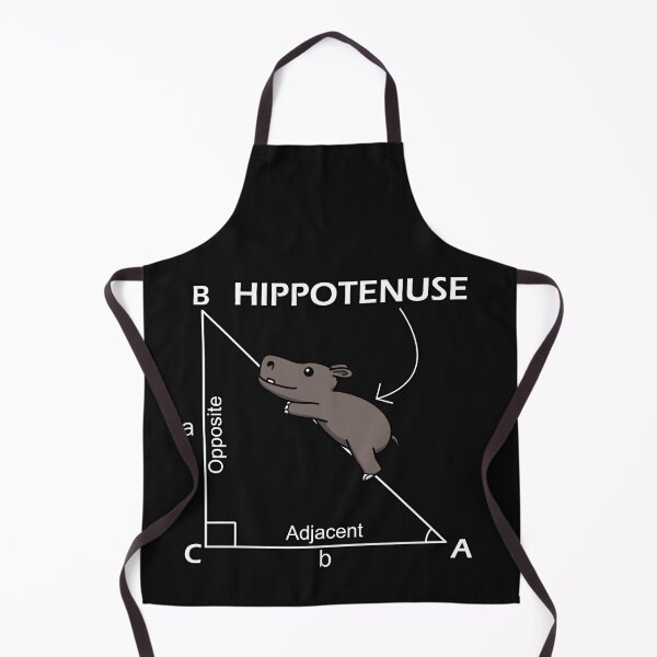 Item preview, Hippotenuse Funny Hippopotamus Geometry Design designed and sold by Jaudaux Designs.