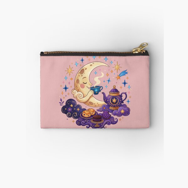 Item preview, Moon drinking tea surrounded by stars. designed and sold by DVerse Studio.