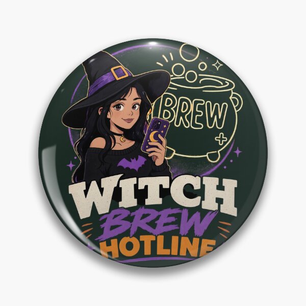 Artikelvorschau, Hexenbräu-Hotline Anime Halloween Moderne Hexe entworfen und verkauft von CloudyCatArt.