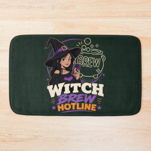 Item preview, Witch Brew Hotline Anime Halloween Modern Witch designed and sold by CloudyCatArt.