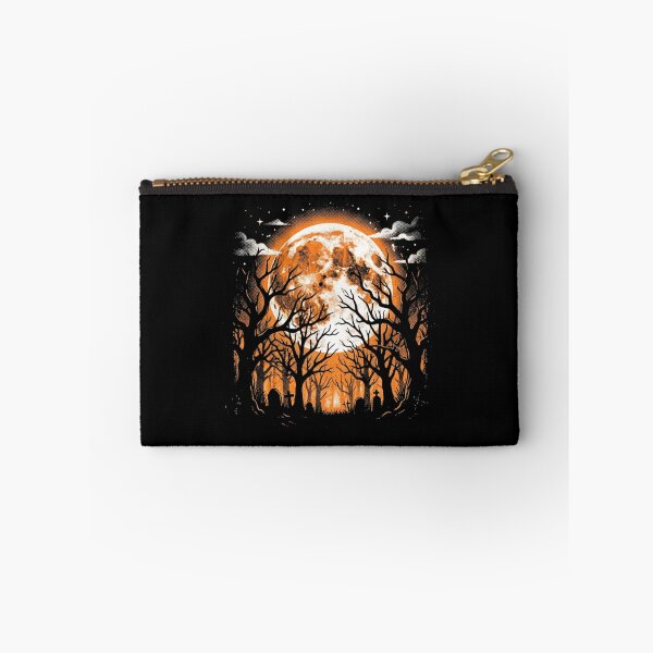 Item preview, Full Harvest Moon Spooky Graveyard Silhouette Spooky Forest Halloween Shirt designed and sold by TeNovaStudio ⭐⭐⭐⭐⭐.