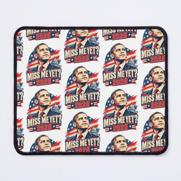 Item preview, Obama 2028 Miss Me Yet Political Portrait Design designed and sold by TheHellIWontSh.