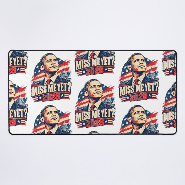 Item preview, Obama 2028 Miss Me Yet Political Portrait Design designed and sold by TheHellIWontSh.