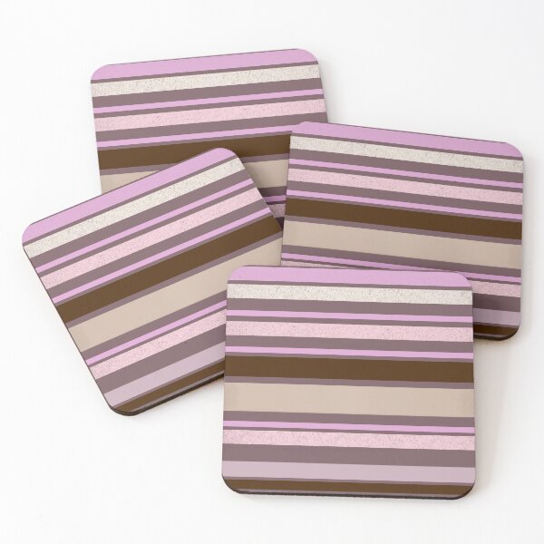 Item preview, Mauve Pink Brown and Beige Stripes  designed and sold by JaygiesDesign.