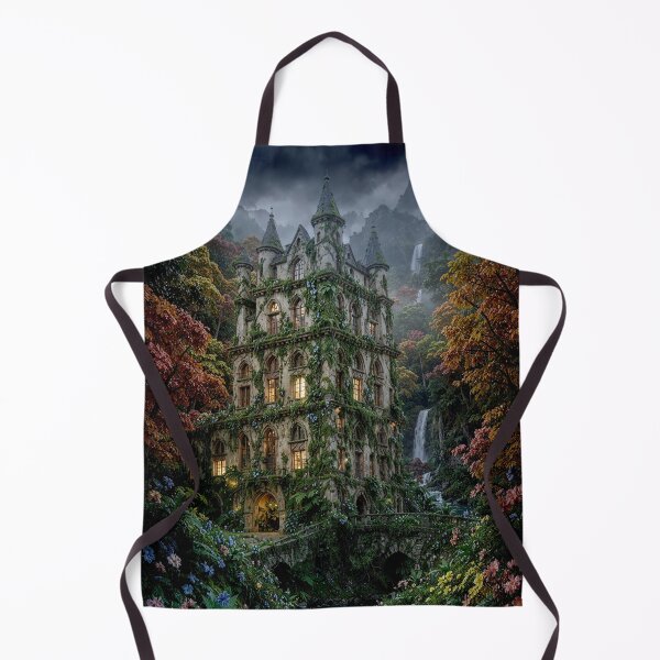 Item preview, Enchanted Ivy Cascade Castle - Fairytale Forest Art designed and sold by Vhelir-Art.