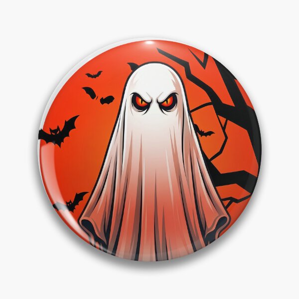 Item preview, Spooky halloween ghost full Moon bats vintage  designed and sold by Designova10.