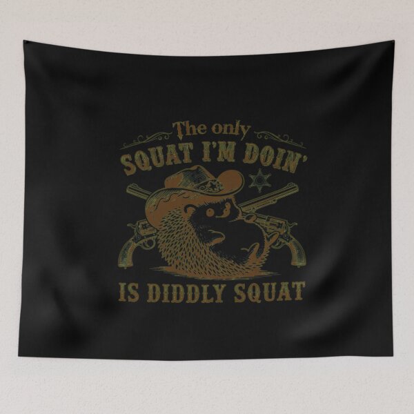 Item preview, Hedgehog Cowboy Squat Diddly Squat  designed and sold by Oswmi16.