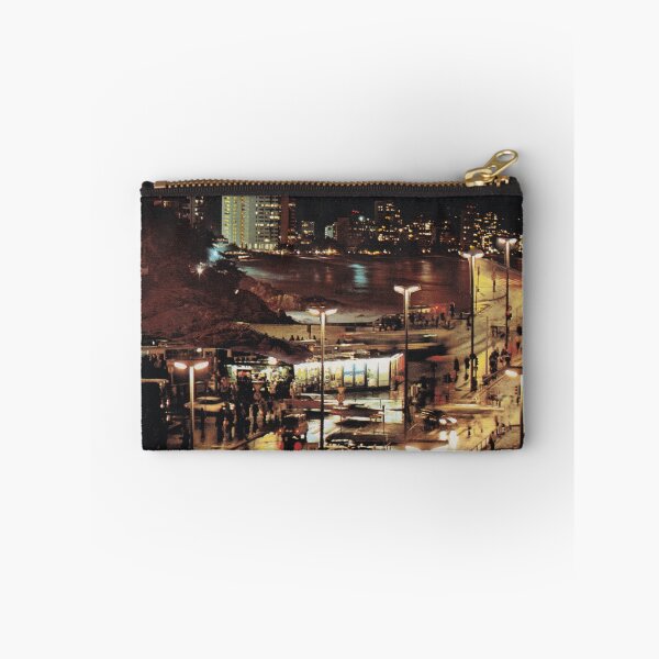 Item preview, city night surreal retro collage paper beach road designed and sold by seventies.collages.