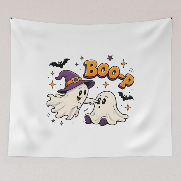 Item preview, Cute Ghost Dog Boo-p Halloween Design designed and sold by OlyvieArt.