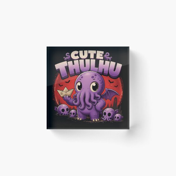 Item preview, Cute Little Cthulhu with Paper Boat Monster designed and sold by 4Titik.