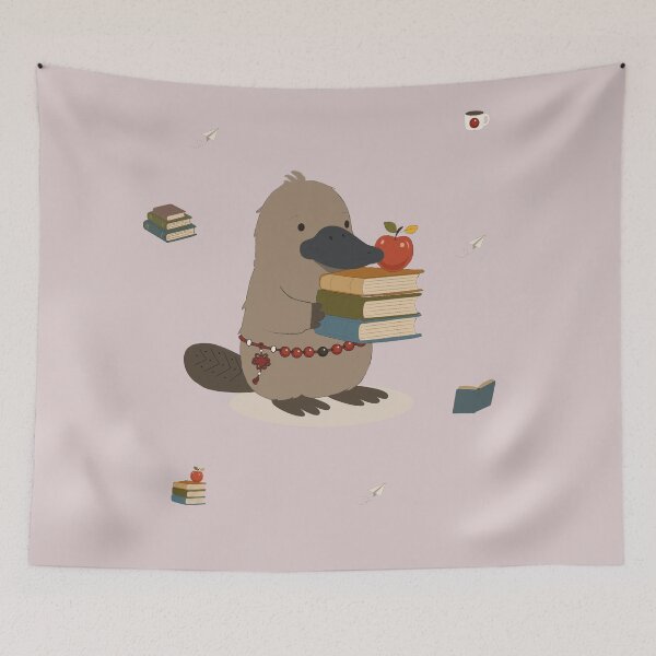 Item preview,  Cute Platypus Character Carrying Books for School designed and sold by TatinkaArtskill.