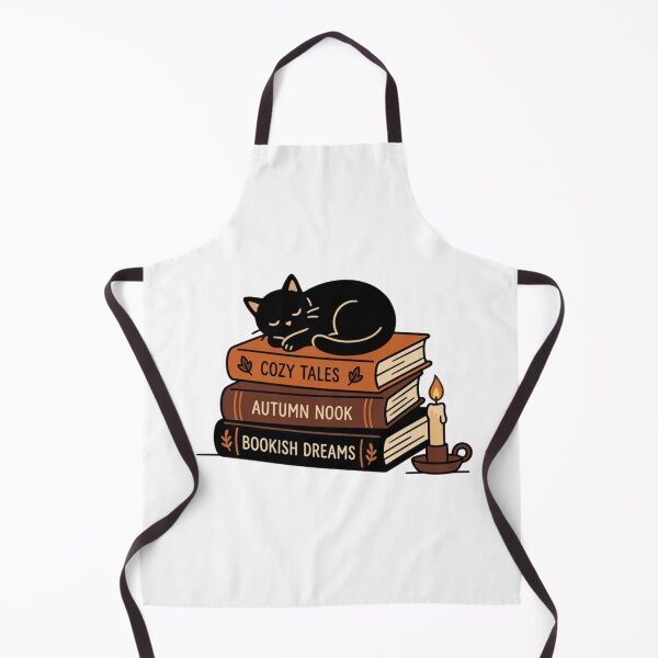 Item preview, Cozy Autumn Book Stack Sleeping Black Cat Candlelight Reader Shirt designed and sold by TeNovaStudio.