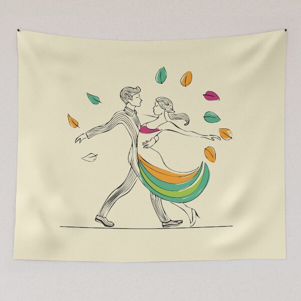 Item preview, Autumn Dance Romance Illustration designed and sold by Litely.