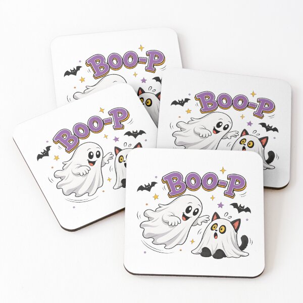 Item preview, Cute Ghost Cat Boop Halloween Fun designed and sold by OlyvieArt.