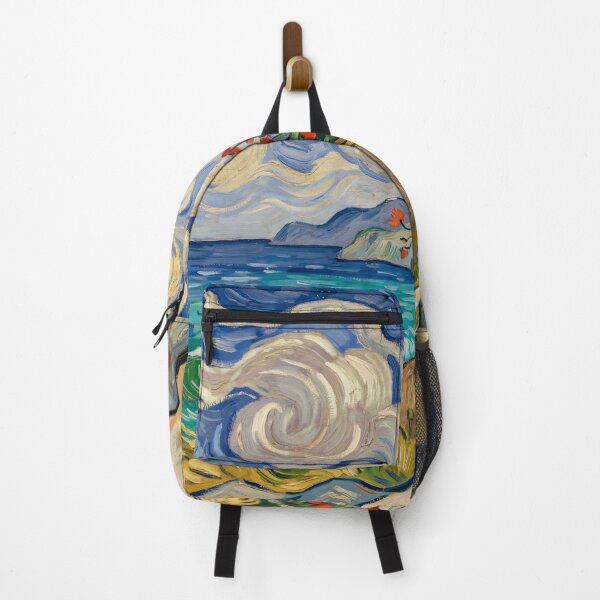 Item preview, Van Gogh Style Coastal Poppies Cliff Painting Ocean Wall Art designed and sold by Tamas Das.