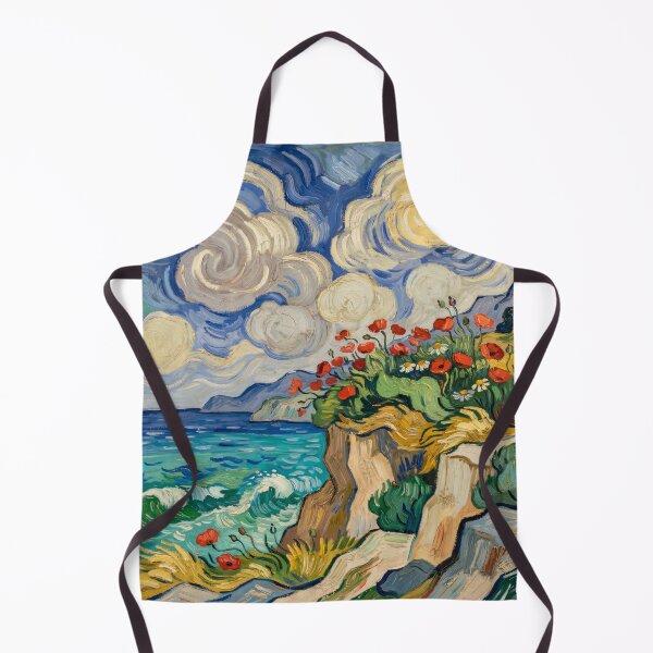Item preview, Van Gogh Style Coastal Poppies Cliff Painting Ocean Wall Art designed and sold by Tamas Das.