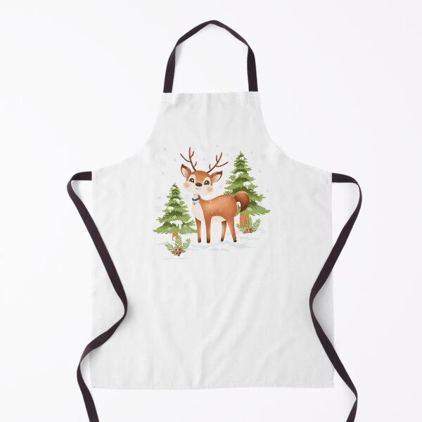 Item preview, Cute Christmas Reindeer in Snowy Forest Winter Wonderland designed and sold by poonzapoon.
