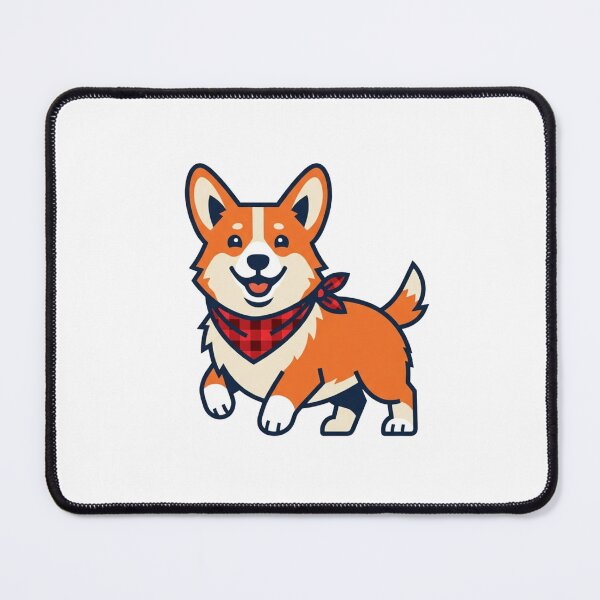 Item preview, Cute Corgi Plaid Bandana Autumn Dog Lover Kawaii Puppy Shirt designed and sold by TeNovaStudio.