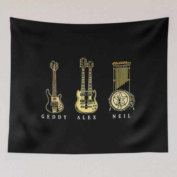 Item preview, Rush Instruments Tribute  Geddy Lee Alex Lifeson  Neil Peart designed and sold by 1BrainCell.