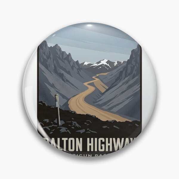 Item preview, Dalton Highway Atigun Pass Alaska Travel Badge Sticker designed and sold by DetourDgn.