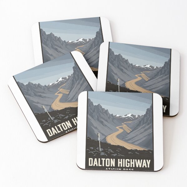 Item preview, Dalton Highway Atigun Pass Alaska Travel Badge Sticker designed and sold by DetourDgn.