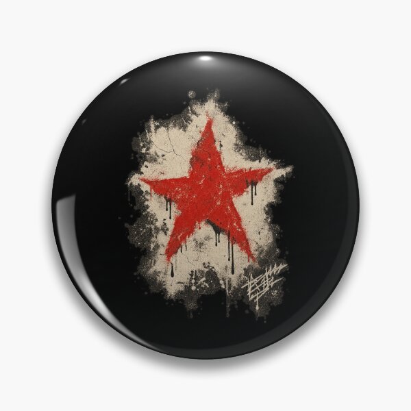 Item preview, Red Star Spray Paint Grunge Punk Art designed and sold by Yellowriversss.