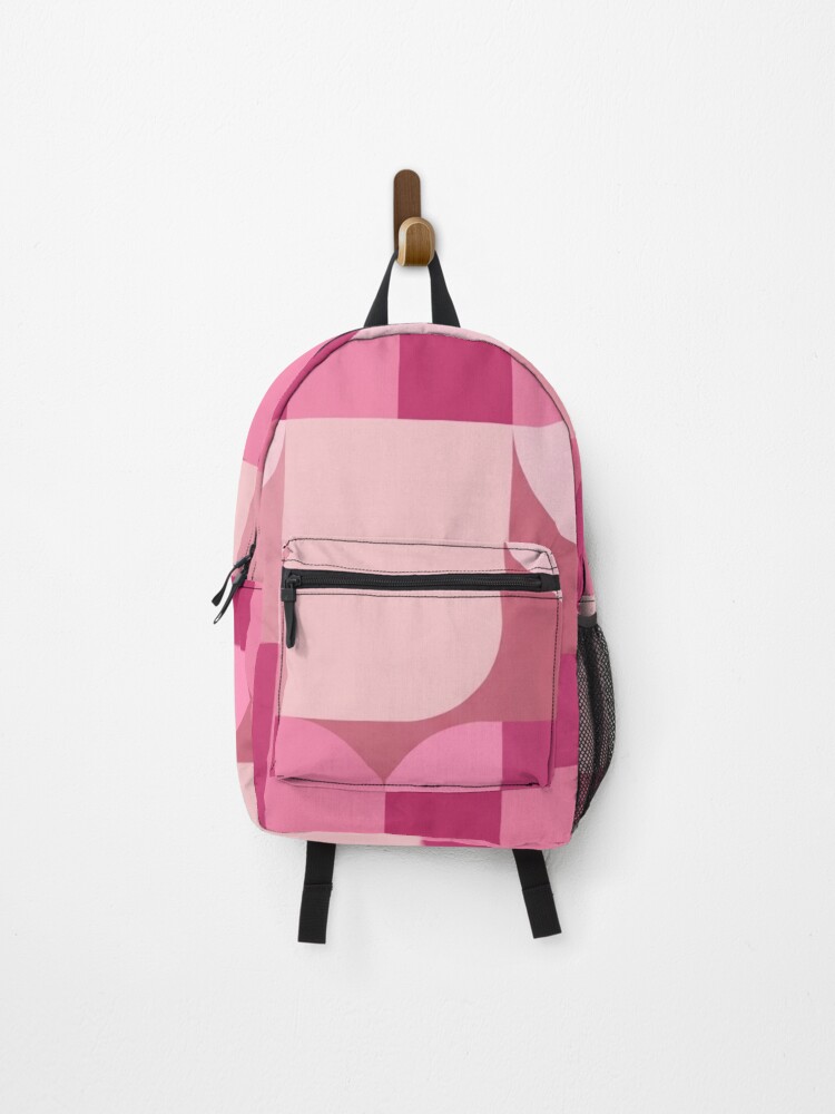 Thumbnail 1 of 3, Backpack, Pink Abstract Geometric Seamless Pattern designed and sold by ShivCraftStudio.